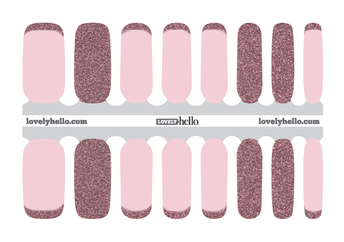 Pale Pink Glam Nail Wraps