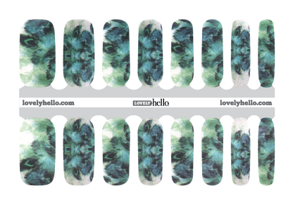 Feathered Teal Nail Wraps