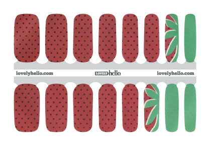 Summer Strawberry Nail Wraps