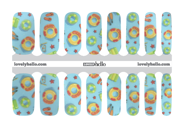 Lazy River Nail Wraps