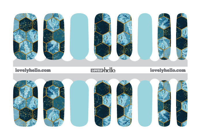 Honeycomb Hex Nail Wraps