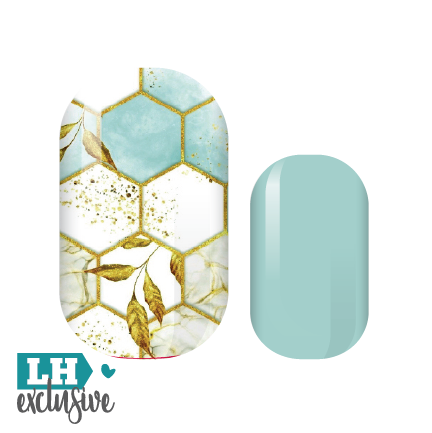 Sky Floral Hex Nail Wraps