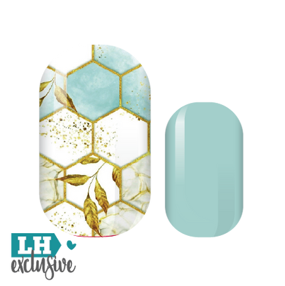 Sky Floral Hex Nail Wraps