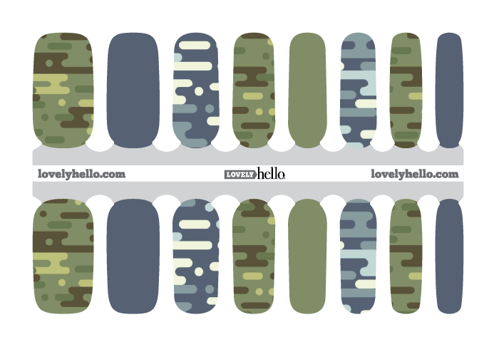 Modern Camo Nail Wraps