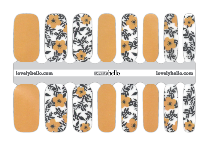 Golden Blossoms Nail Wraps