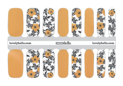 Golden Blossoms Nail Wraps