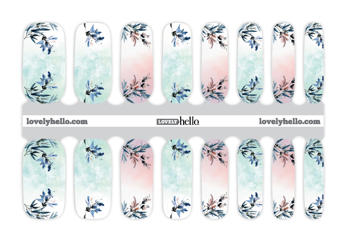 Dainty Fern Floral Nail Wraps