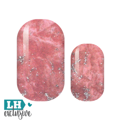 Silvery Pink Marble Nail Wraps