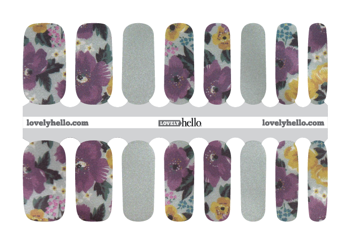 Plum Floral Perfection Nail Wraps