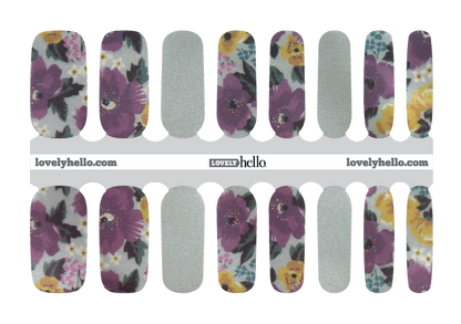 Plum Floral Perfection Nail Wraps
