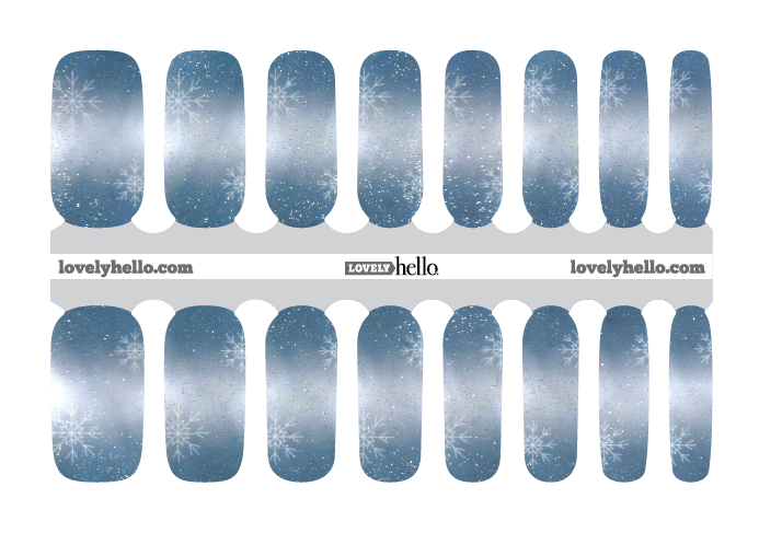 Snow Storm Nail Wraps