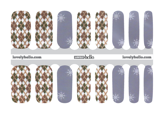 Argyle Frost Nail Wraps