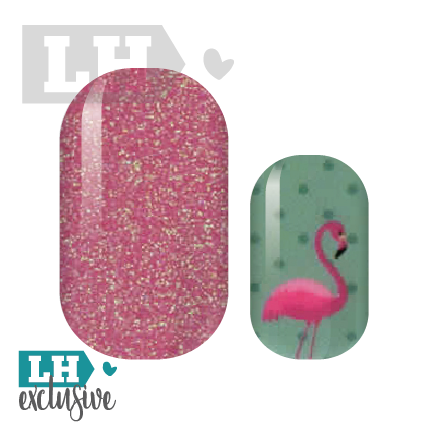 Minty Flamingo Nail Wraps