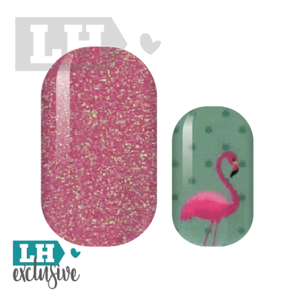 Minty Flamingo Nail Wraps