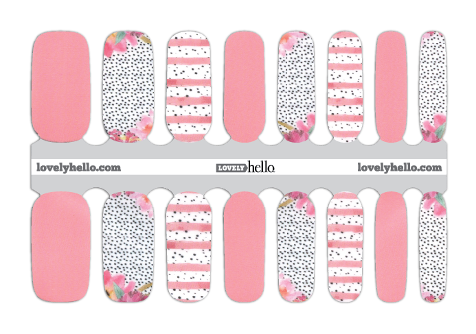 Dragon Fruit Floral Nail Wraps