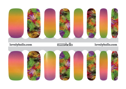 Vibrant Ink Blot Nail Wraps