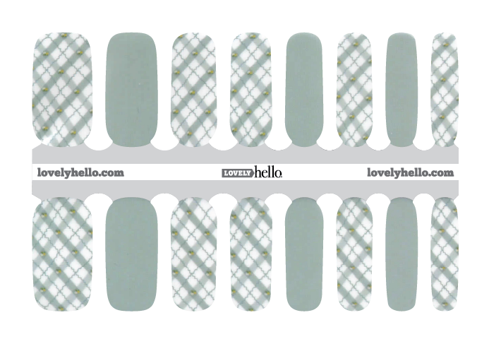 Baby Blue Gingham Nail Wraps