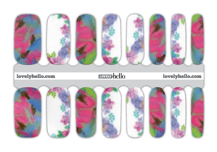 Spirited Floral Nail Wraps