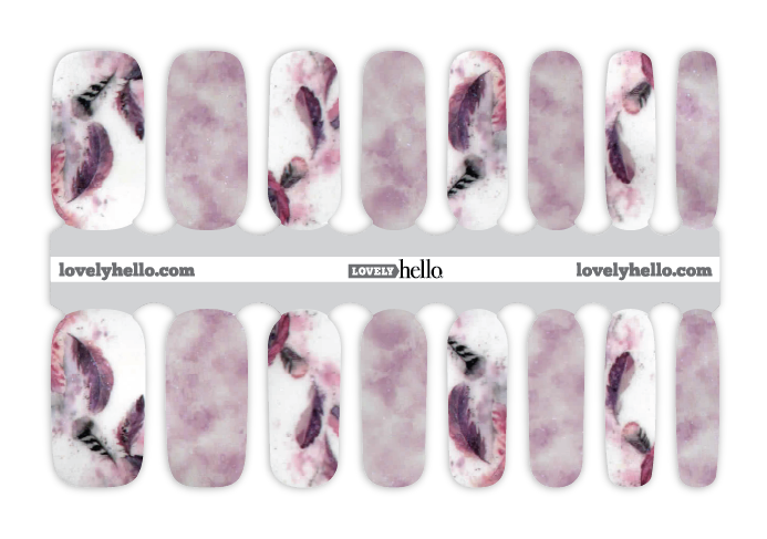 Floating Feathers Nail Wraps