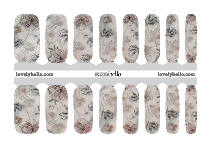 Watercolor and Ink Nail Wraps