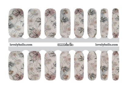 Watercolor and Ink Nail Wraps