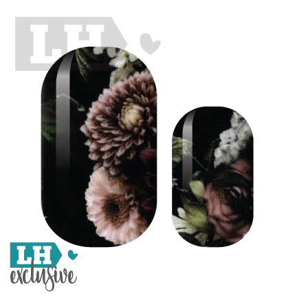 Midnight Floral Nail Wraps