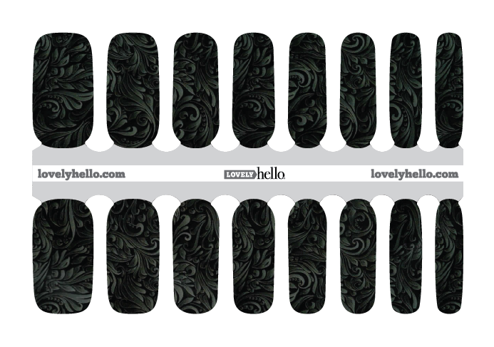 Onyx Swirls Nail Wraps