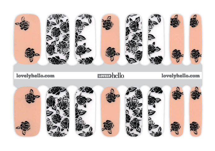 Peek-A-Boo Rose Nail Wraps