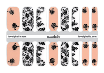 Peek-A-Boo Rose Nail Wraps