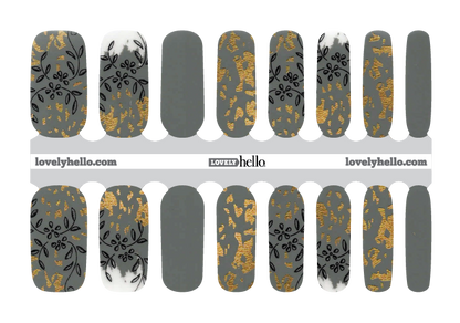 Golden Boston Fern Nail Wraps