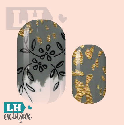 Golden Boston Fern Nail Wraps