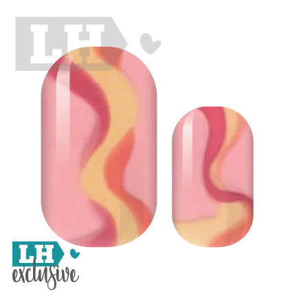 Peach Swirls Nail Wraps