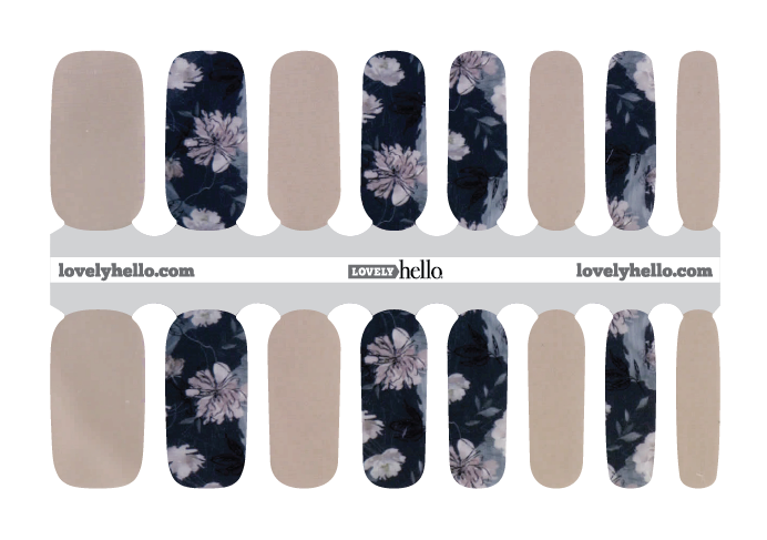 Navy Blush Nail Wraps