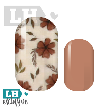 Ginger Floral Nail Wraps