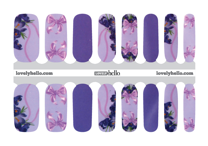 Iris Ribbon Nail Wraps