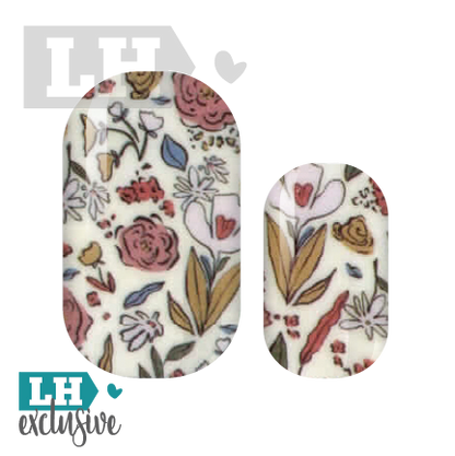 Illustrated Floral Nail Wraps