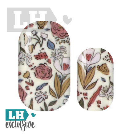 Illustrated Floral Nail Wraps
