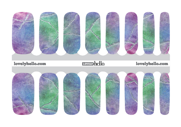 Aqua Marble Nail Wraps