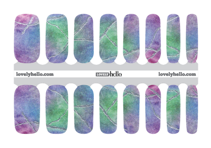 Aqua Marble Nail Wraps