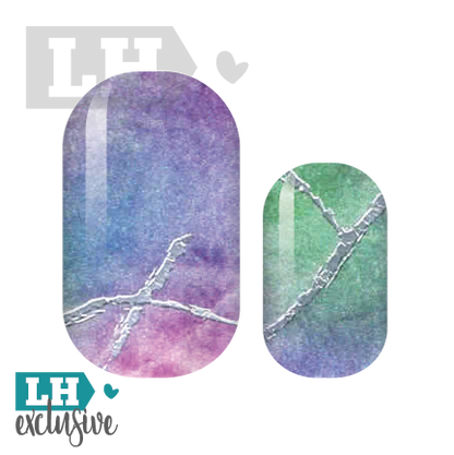 Aqua Marble Nail Wraps