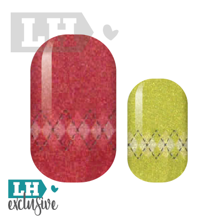 Rainbow Argyle Nail Wraps