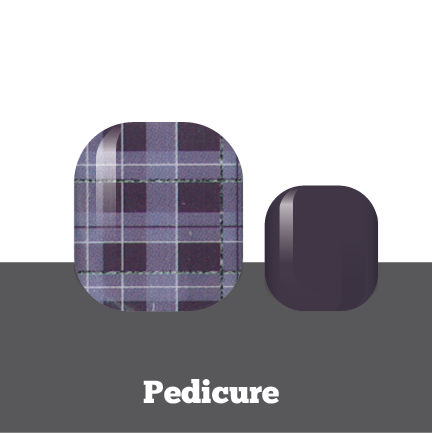 Plum Plaid Pedi Wrap