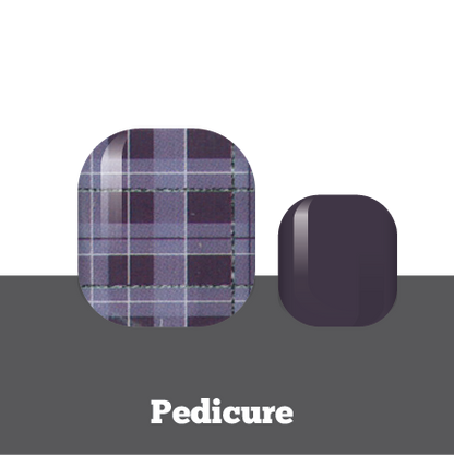 Plum Plaid Pedi Wrap