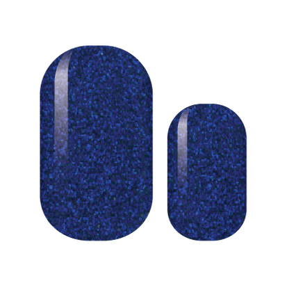 Glittering Midnight Blue Nail Wraps