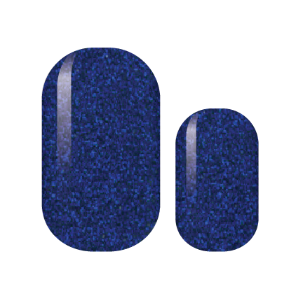 Glittering Midnight Blue Nail Wraps