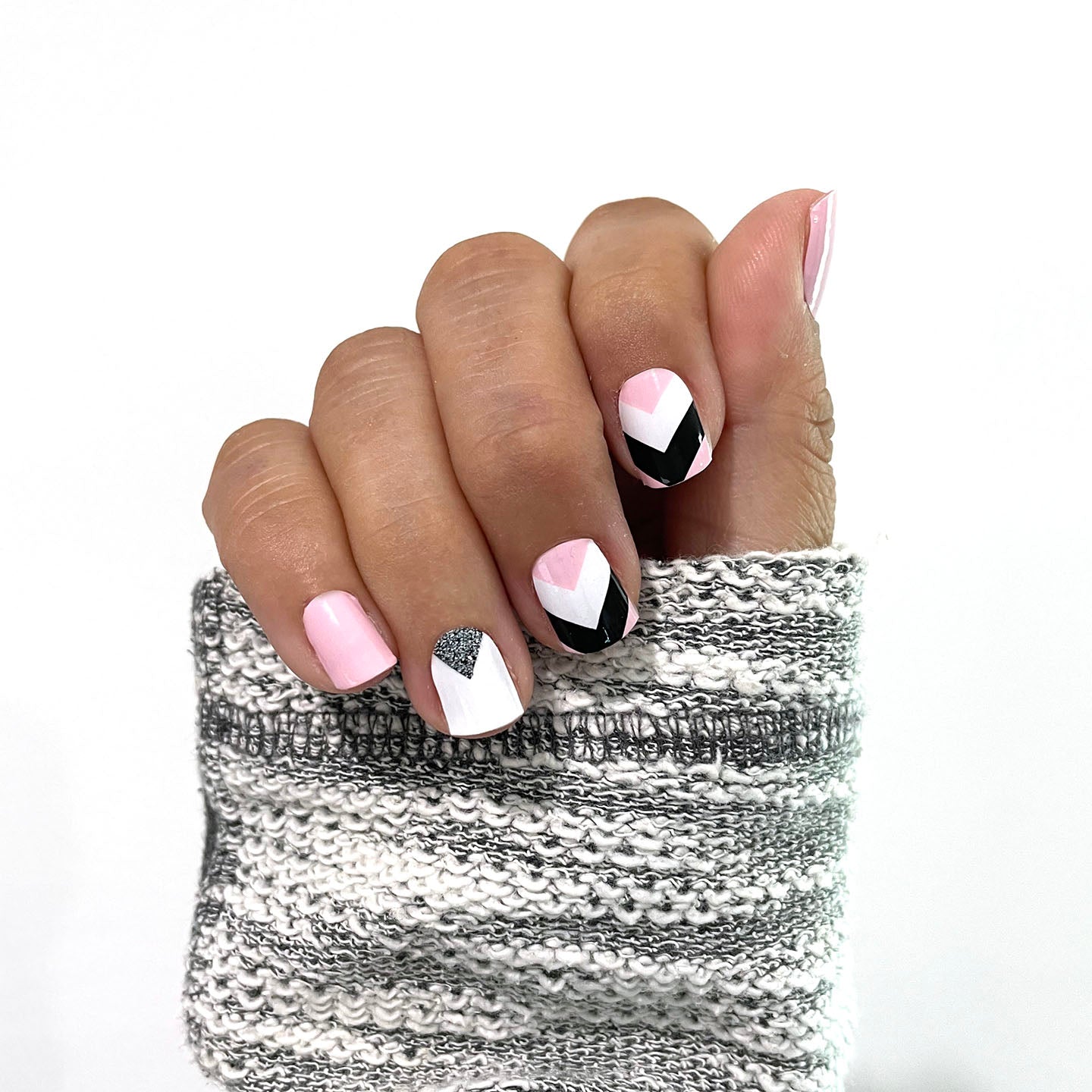 Chevron Blush Nail Wraps