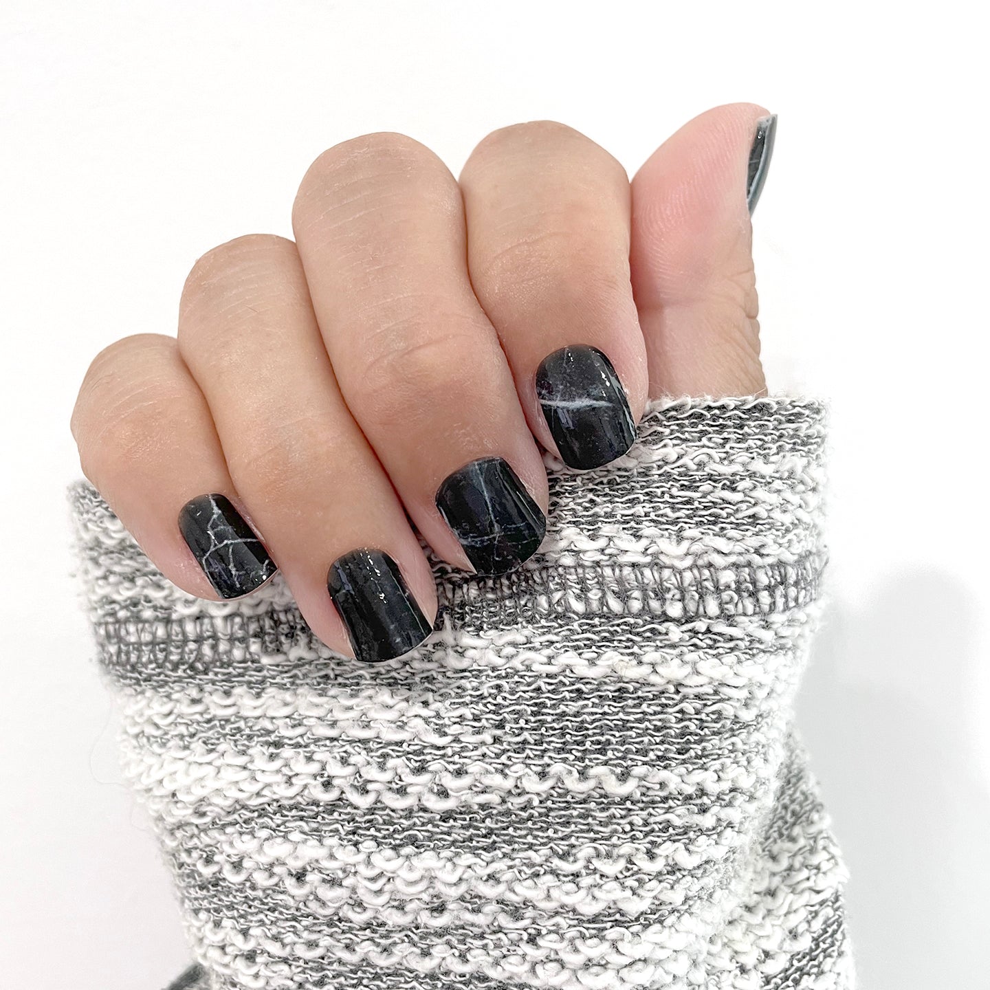 Black Marble Nail Wraps