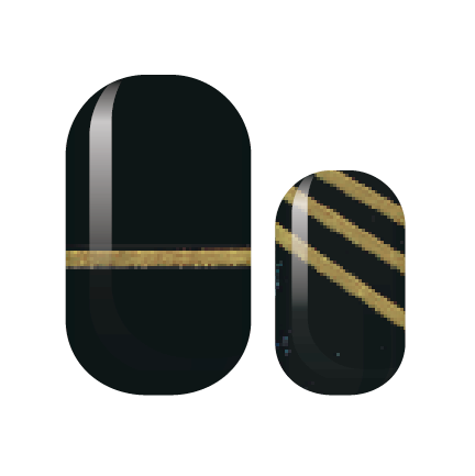 Roaring 20's Gold and Black Nail Wraps