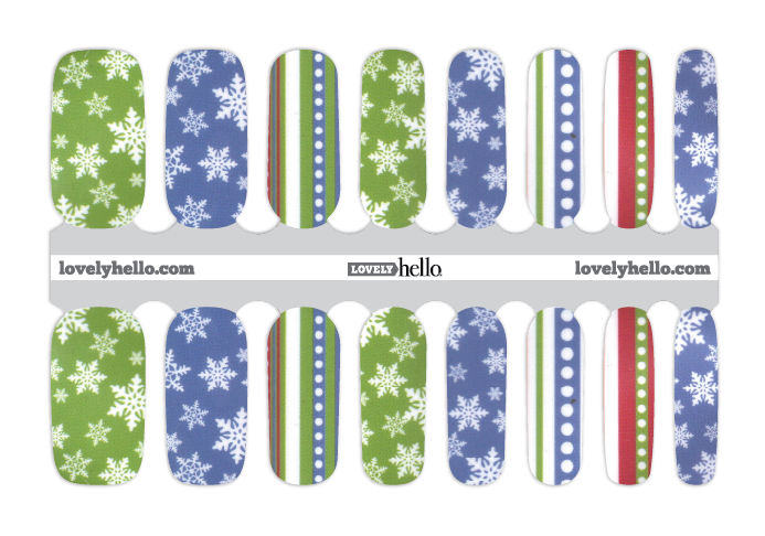 Snowflake Gift Wrap Nail Wraps