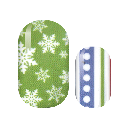 Snowflake Gift Wrap Nail Wraps